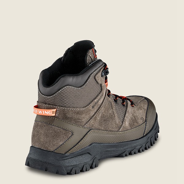 Mens Red Wing Trbo - 5-inch Waterproof Soft Toe - Hiking Boots Grey Brown - YRC638270